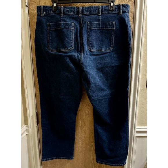 Boden Jeans Utility Flare Size US 20 Dark Wash High Rise Denim Quality EUC T0768 - Picture 2 of 10